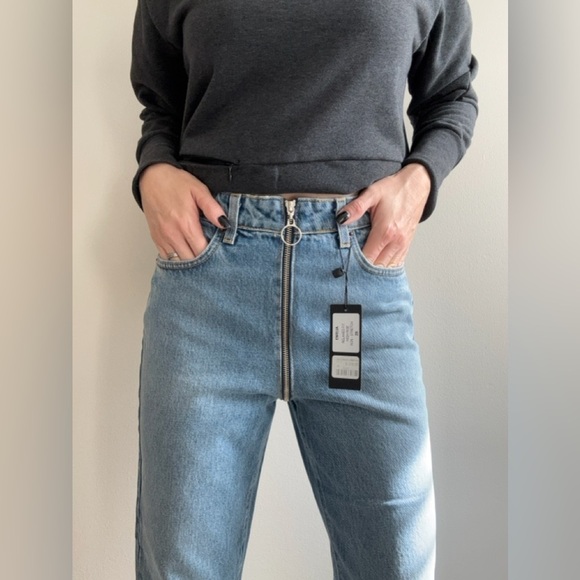 Carmar Full zip Jean size 28 high waist fit blue color - Picture 1 of 16